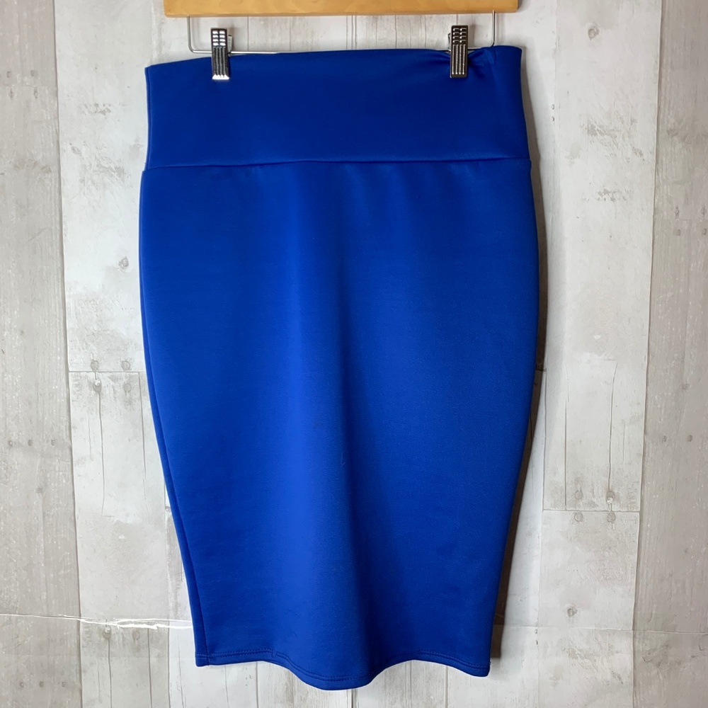 Royal Blue Scuba Pencil Skirt